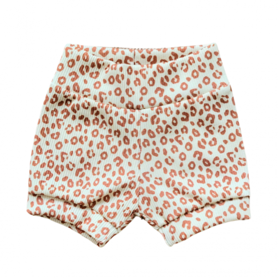 Kort Broekje - RIB LEOPARD PEACH