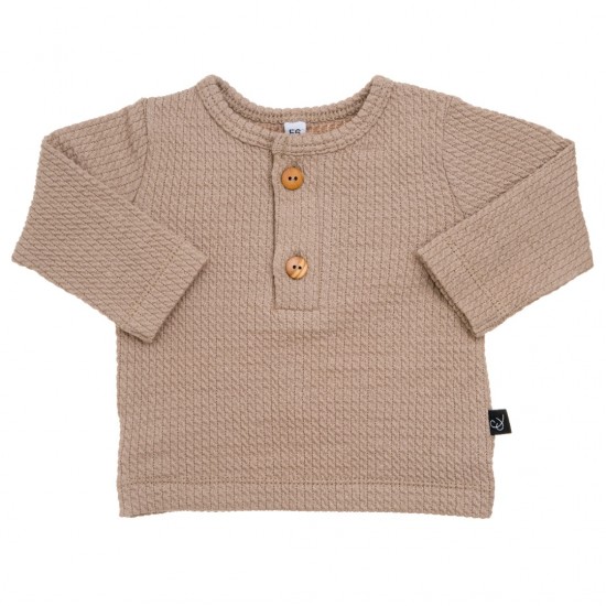 Button longsleeve taupe