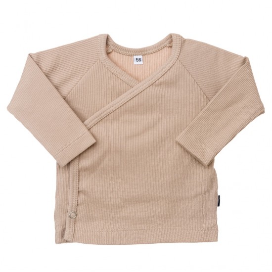Overslagshirtje - RIB TAUPE