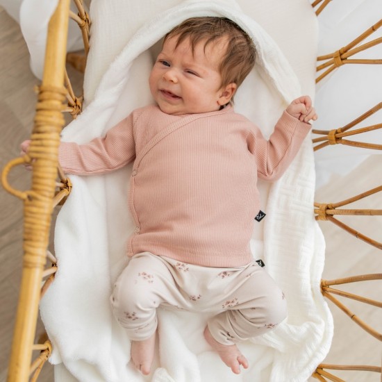 Overslagshirtje rib nude pink