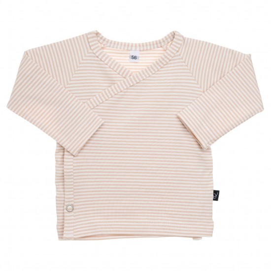 Overslagshirtje stripes beige
