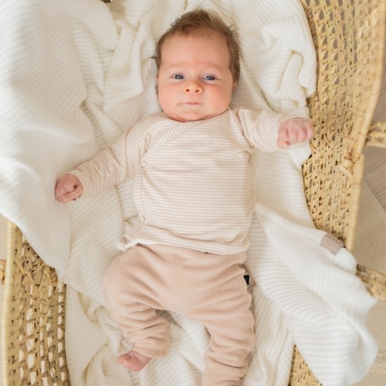 Overslagshirtje stripes beige