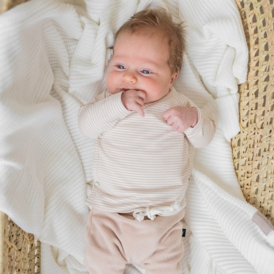 Overslagshirtje stripes beige