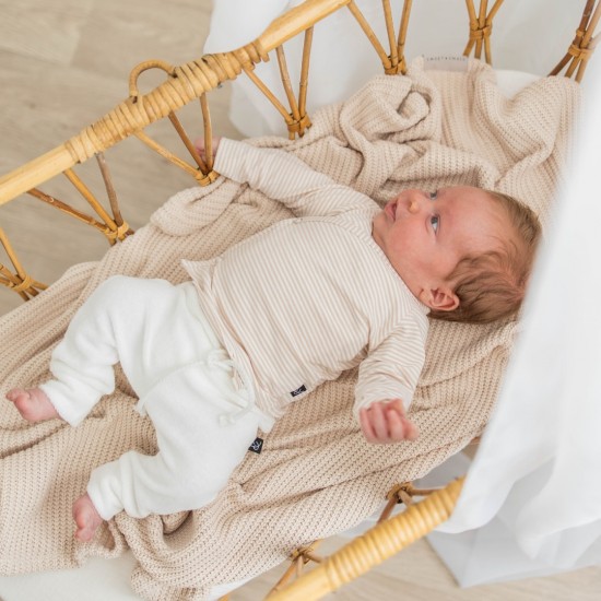 Overslagshirtje stripes beige