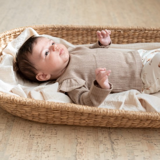 Ruffle Longsleeve - POINTELLE TAUPE