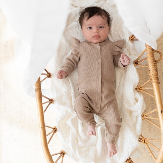 Ruffle Boxpakje - RIB TAUPE